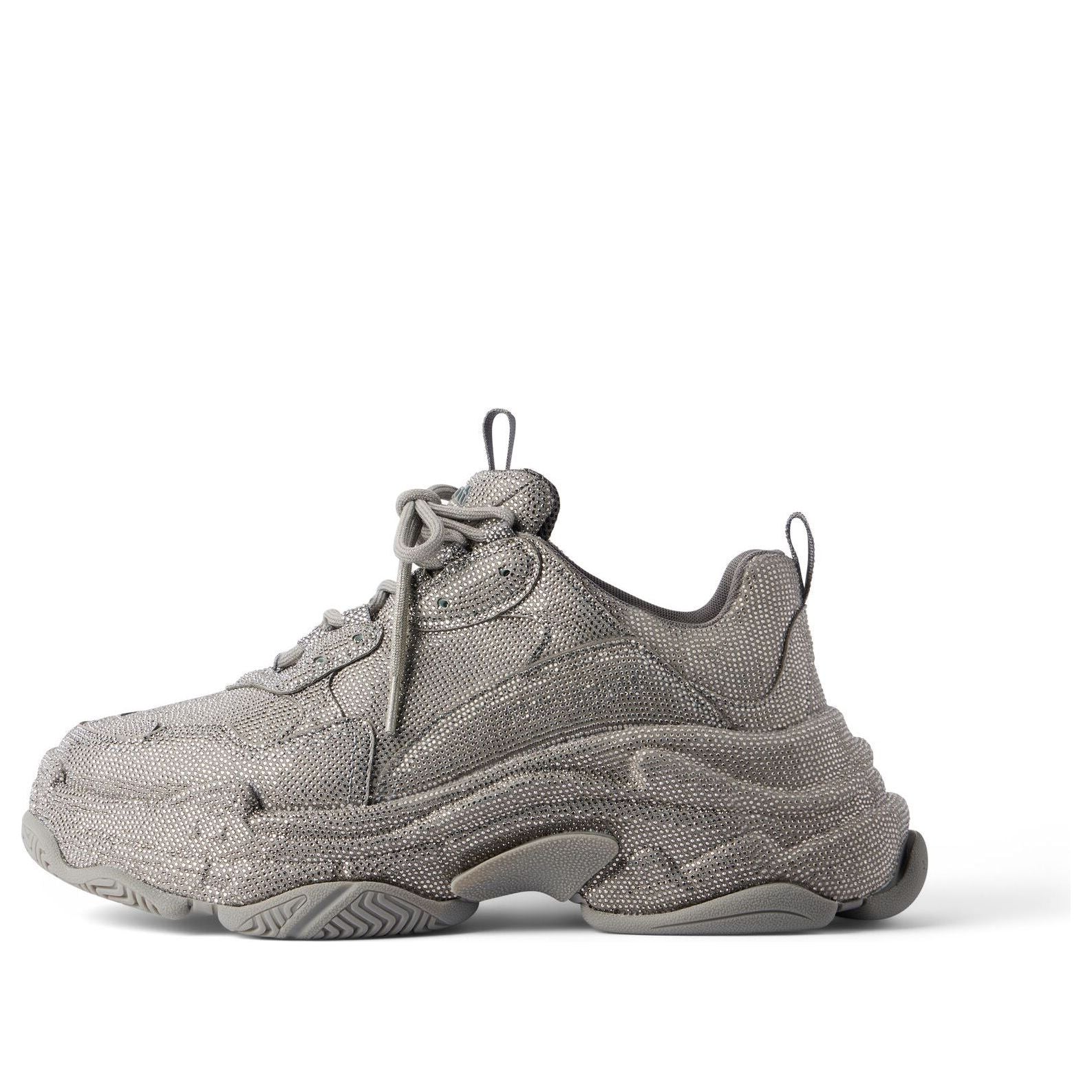 (WMNS) Balenciaga Triple S With Rhinestones 'Dark Grey' 524039W2TST1249