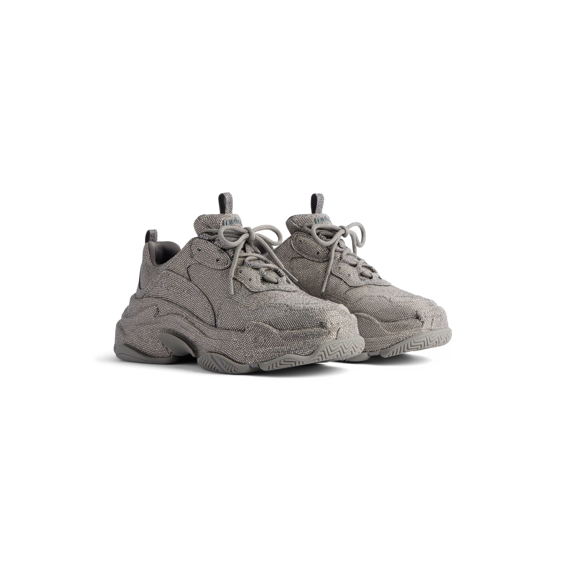 (WMNS) Balenciaga Triple S With Rhinestones 'Dark Grey' 524039W2TST1249