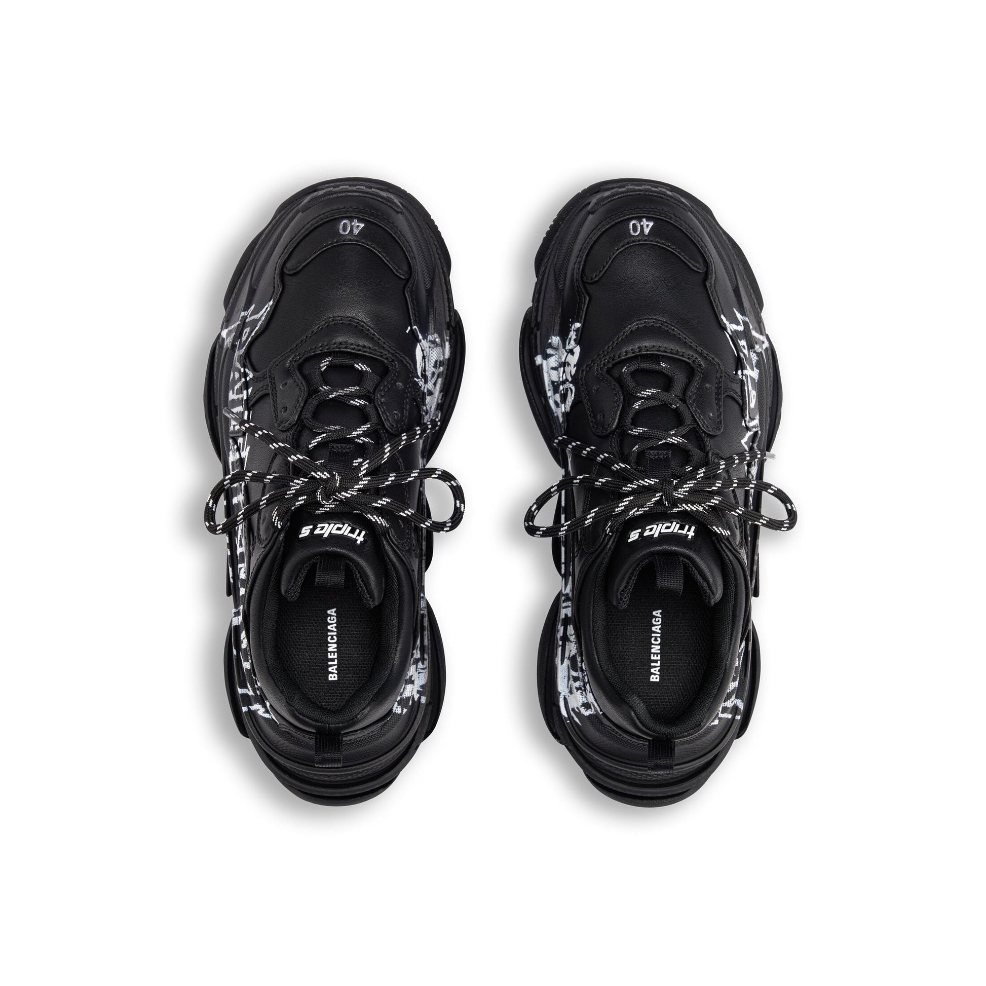 Balenciaga Triple S Diy Metal 'Black White' 536737W2FAY1090