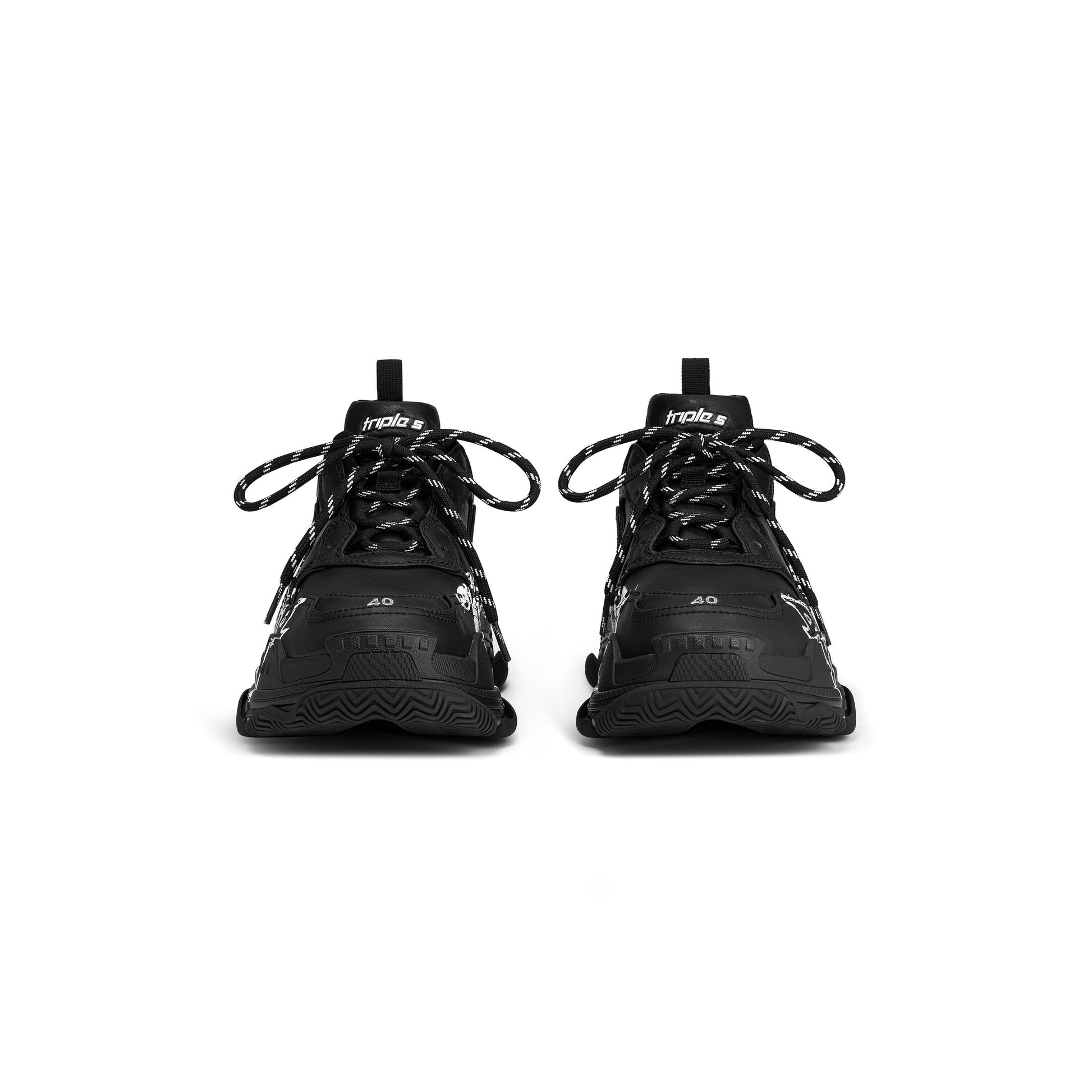 Balenciaga Triple S Diy Metal 'Black White' 536737W2FAY1090