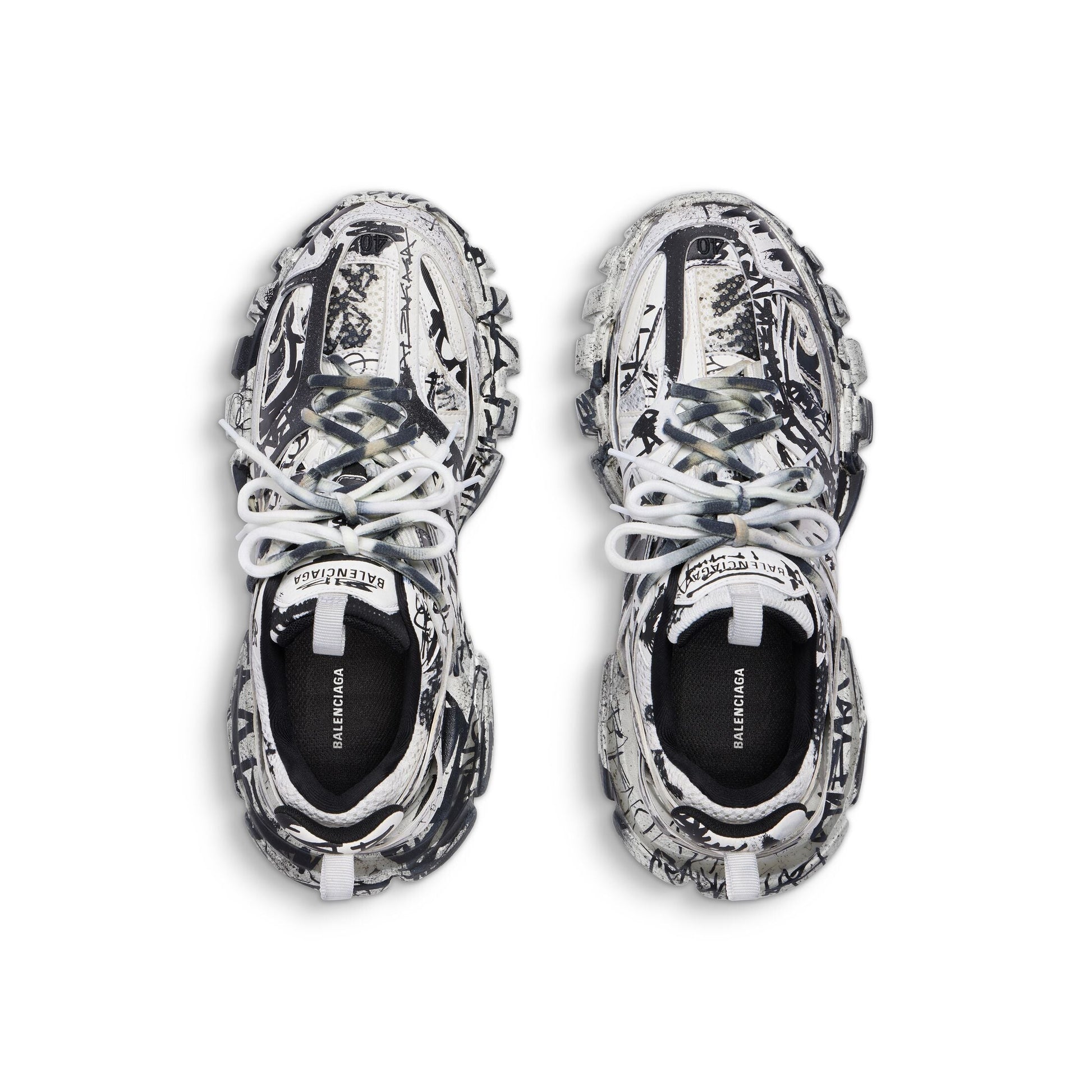 Balenciaga Track Graffiti 'White Black' 542023W3RRA9010