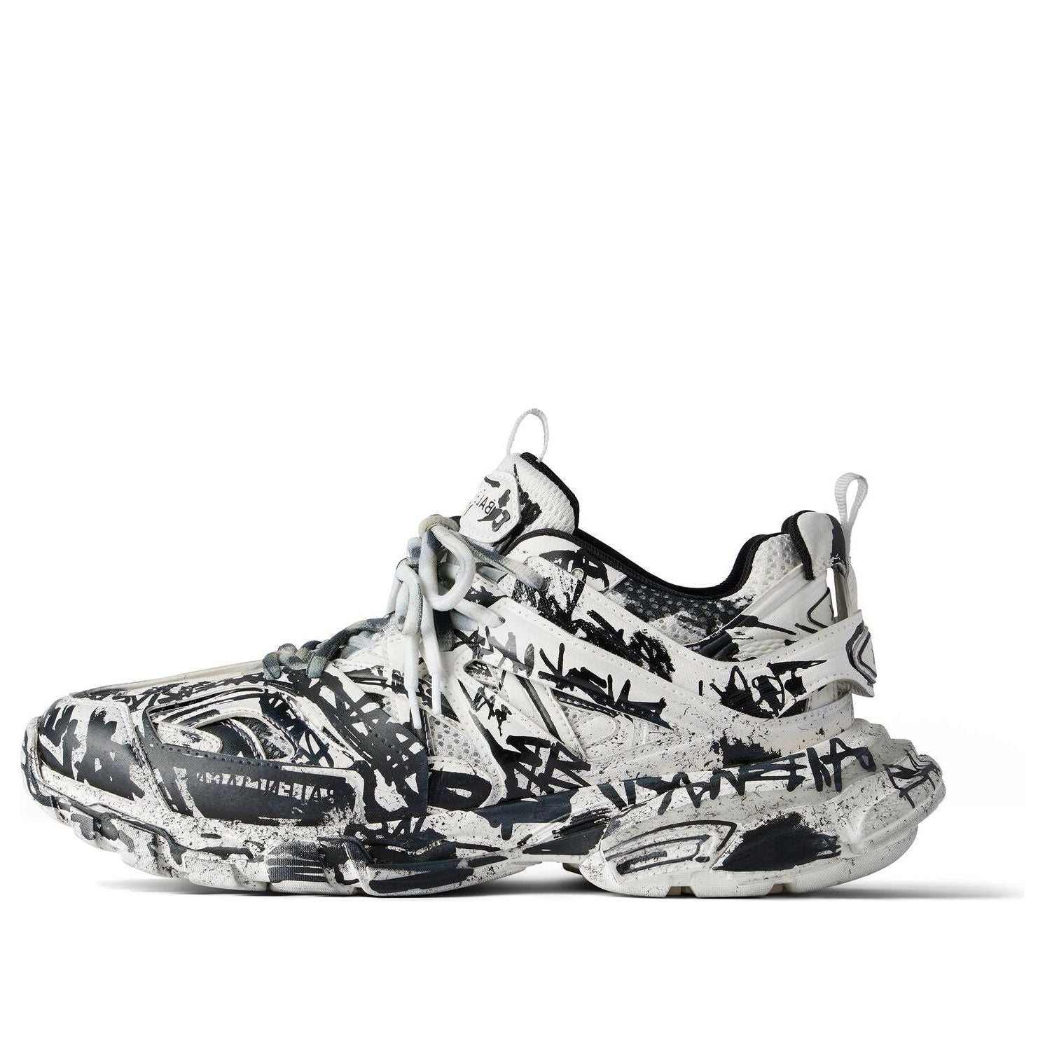 Balenciaga Track Graffiti 'White Black' 542023W3RRA9010