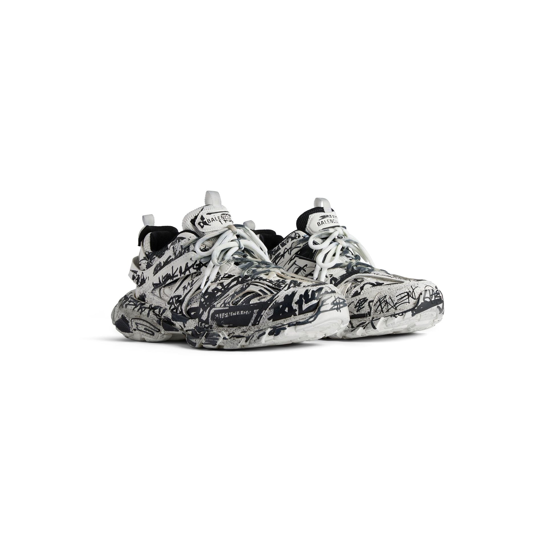 Balenciaga Track Graffiti 'White Black' 542023W3RRA9010