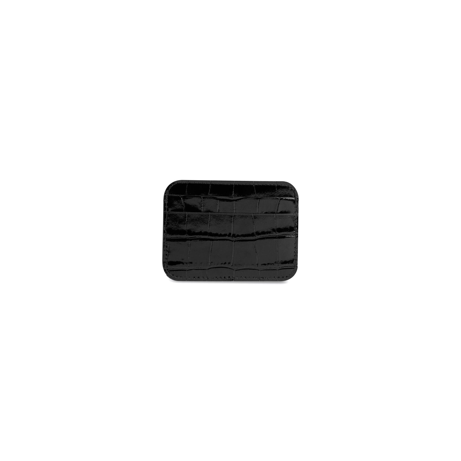 (WMNS) Balenciaga Cash Card Holder Crocodile Embossed 'Black White' 5938121LRR39660