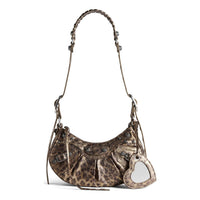 (WMNS) Balenciaga Le Cagole XS Shoulder Bag Metallized With Leopard Print 'Brown' 6713092AAV72529