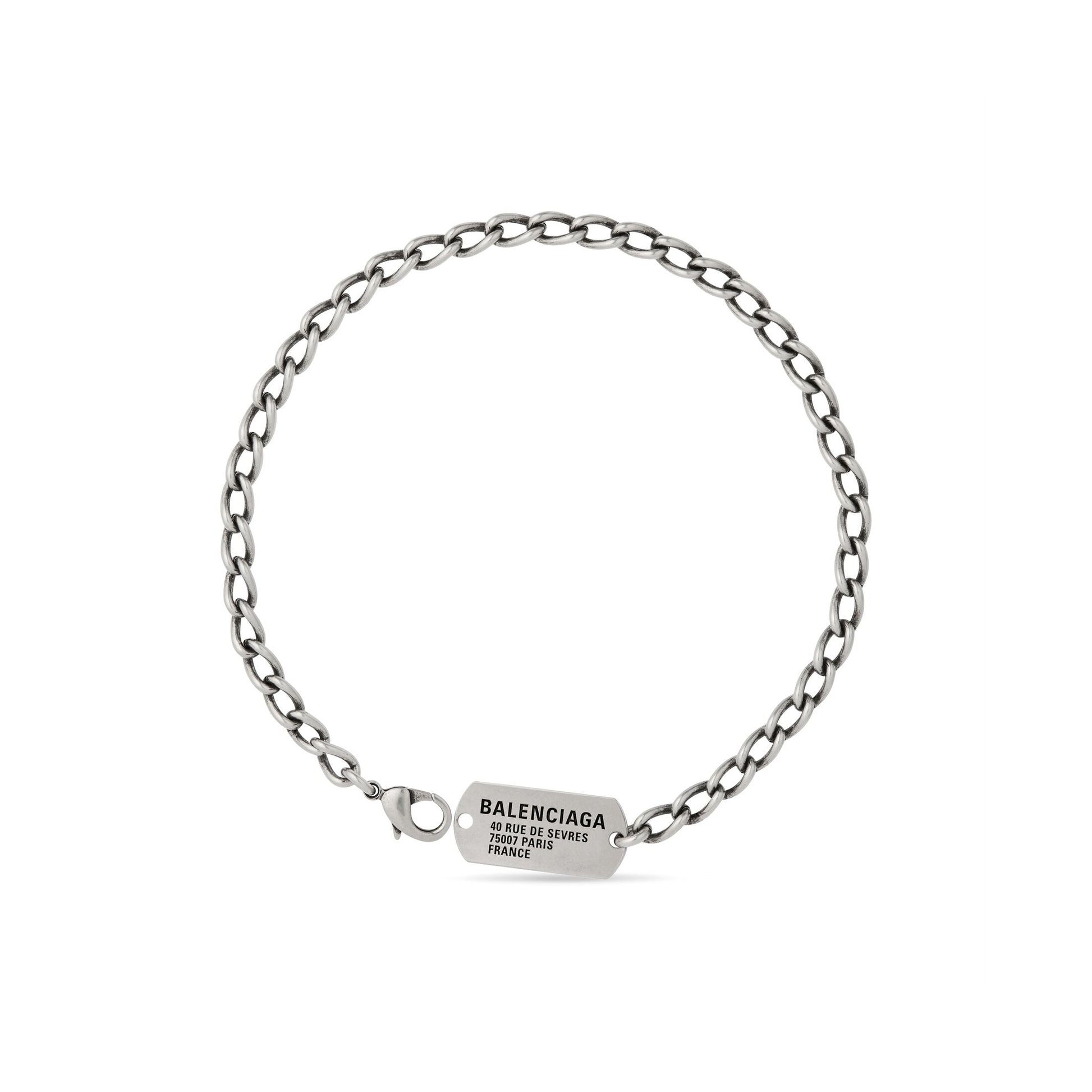 Balenciaga Tags Choker 'Antique Silver' 748072TZ99I0911
