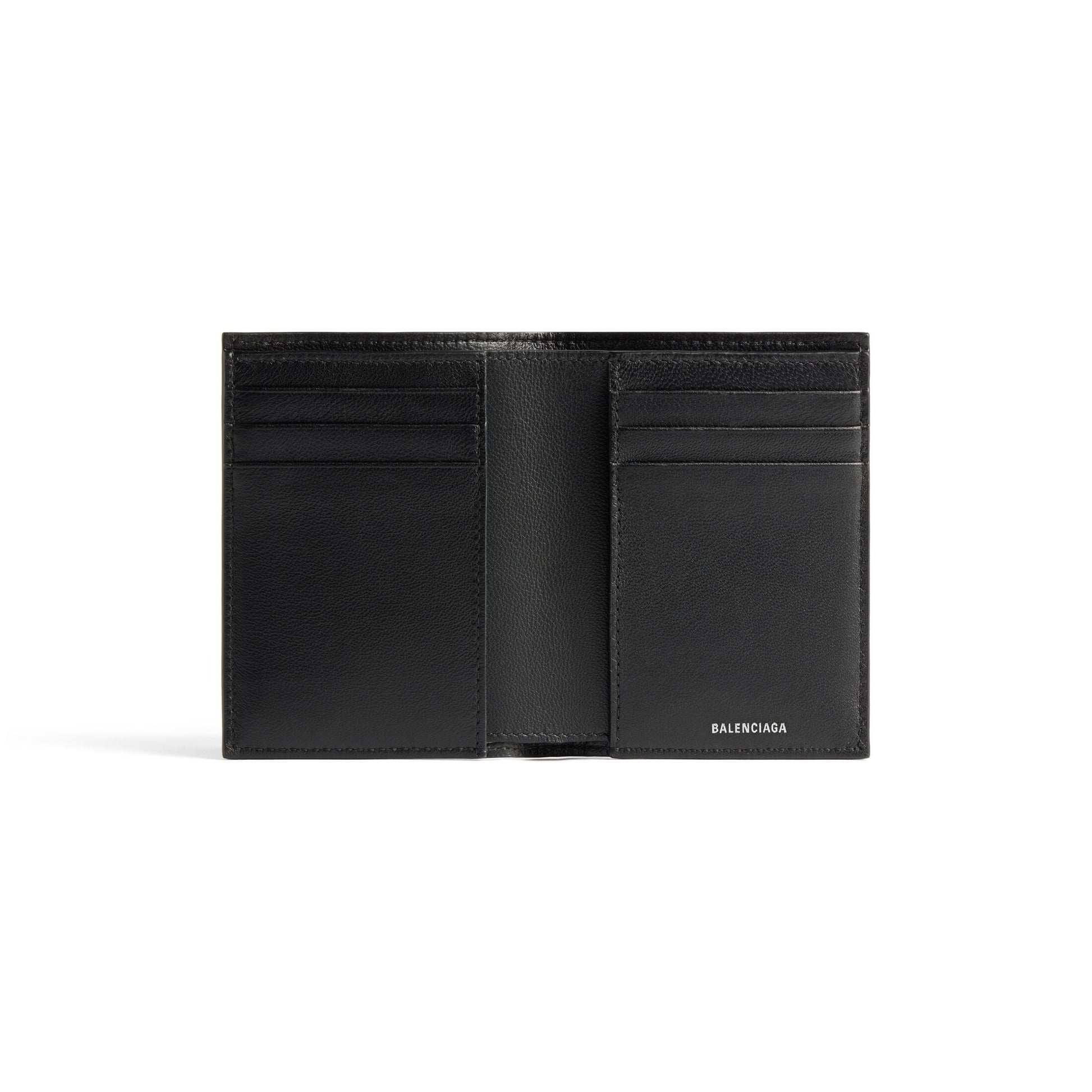 Balenciaga Monaco Vertical Bifold Wallet 'Black' 7665512AAS81000