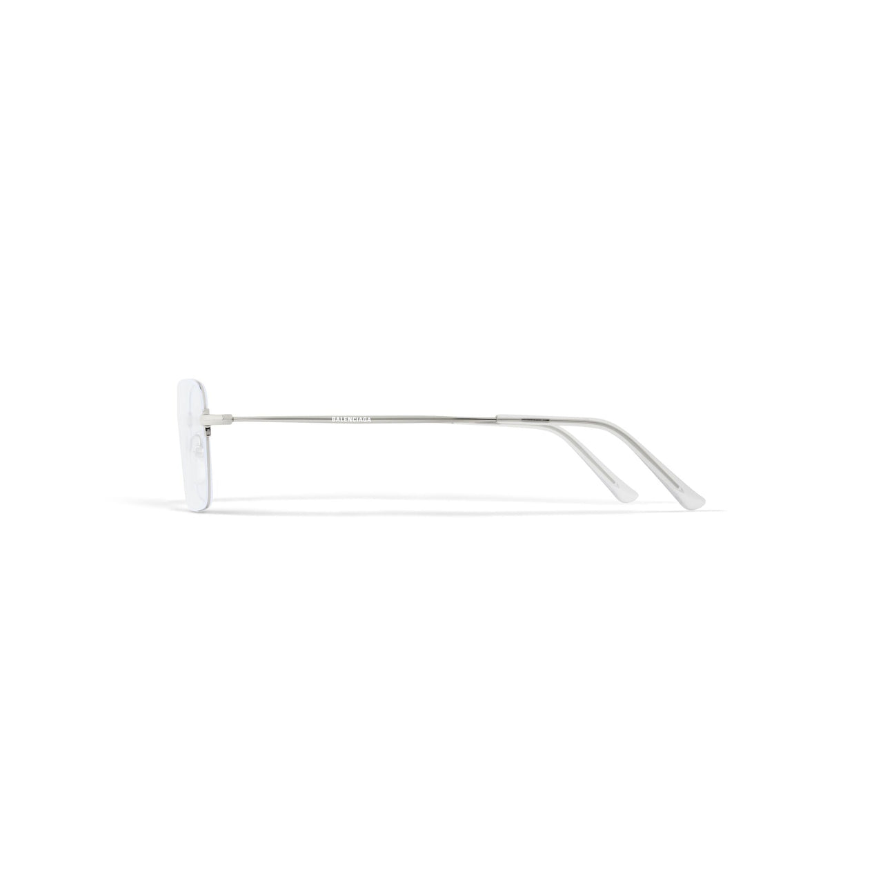 (WMNS) Balenciaga Invisible Rectangle Sunglasses 'Silver' 768058T00051402