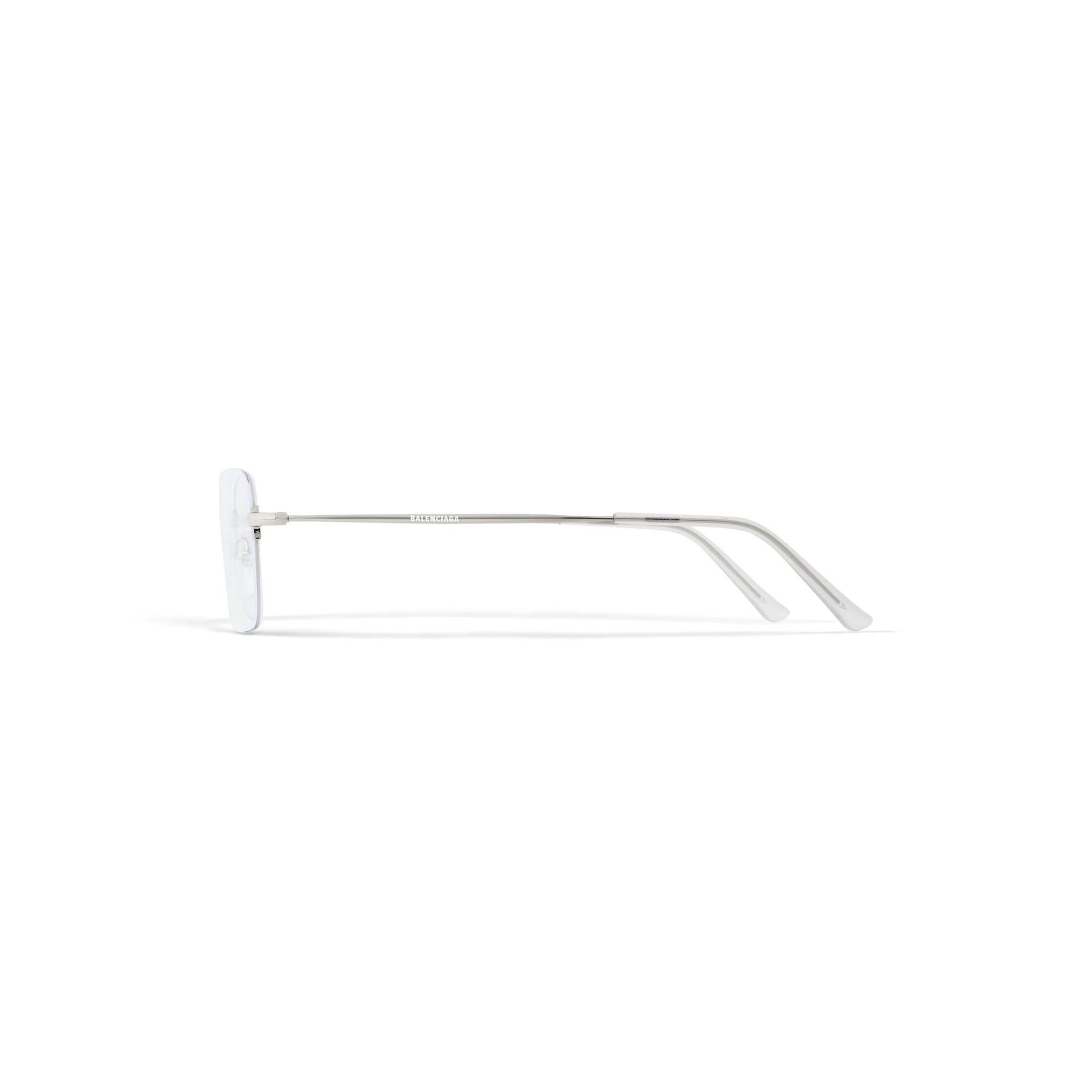 (WMNS) Balenciaga Invisible Rectangle Sunglasses 'Silver' 768058T00051402