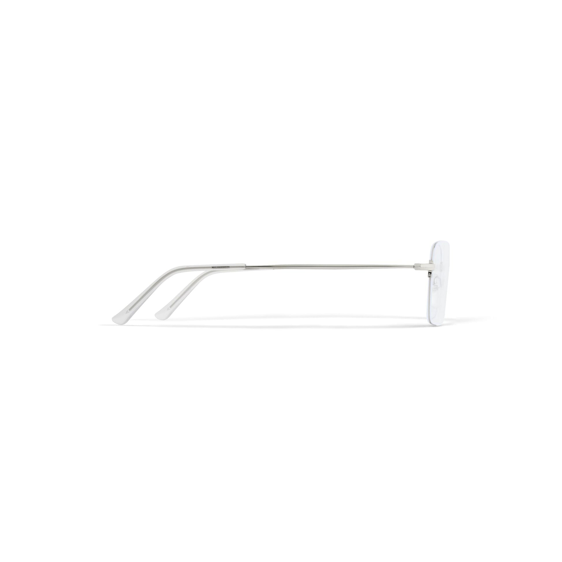 (WMNS) Balenciaga Invisible Rectangle Sunglasses 'Silver' 768058T00051402