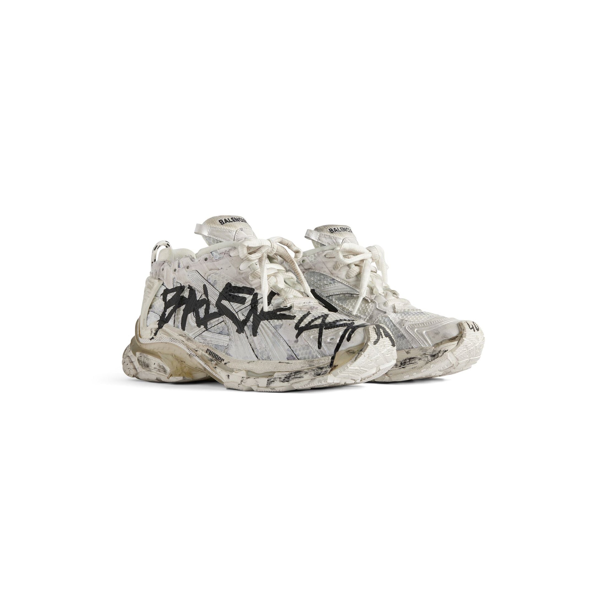 Balenciaga Runner Graffiti Sneaker 'White Black' 772774W3RBQ9010