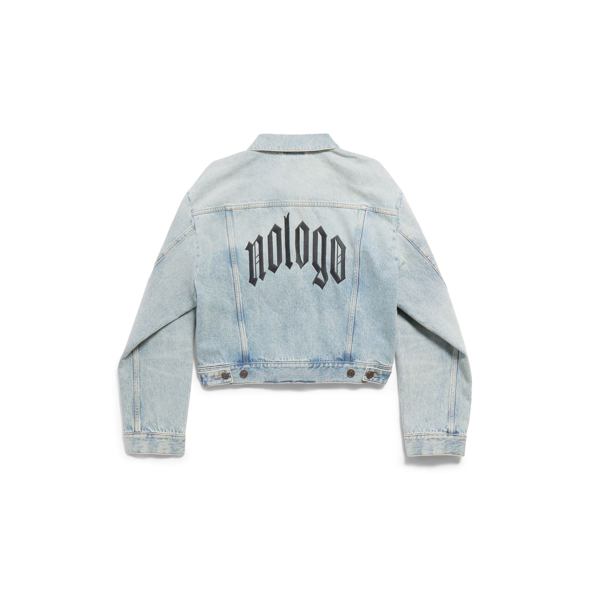(WMNS) Balenciaga Nologo Small Fit Jacket 'Light Blue' 793893TDW144141