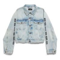 (WMNS) Balenciaga Nologo Small Fit Jacket 'Light Blue' 793893TDW144141