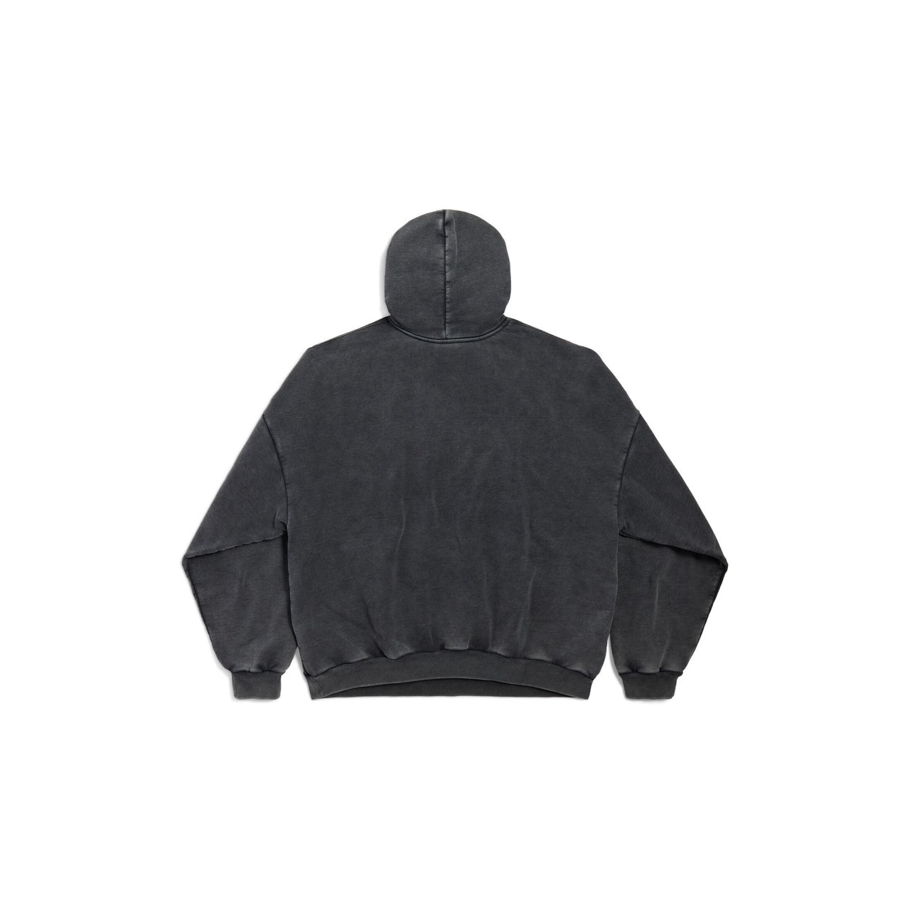 (WMNS) Balenciaga Montaigne Hoodie Large Fit 'Black Faded' 803265TRVN21048