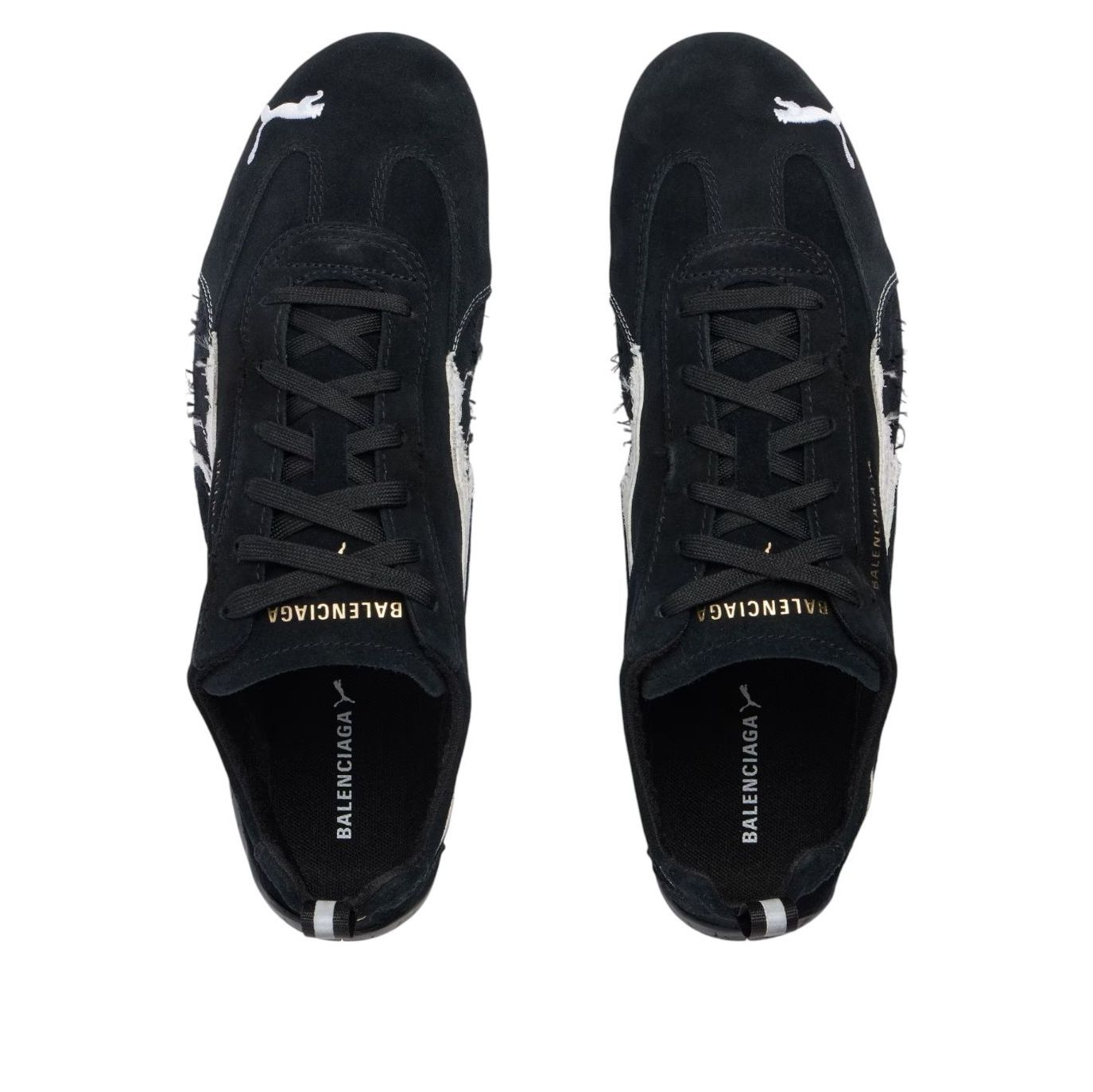 Balenciaga x Puma Speedcat Suede 'Distressed Black White' 847146WSDSD1090