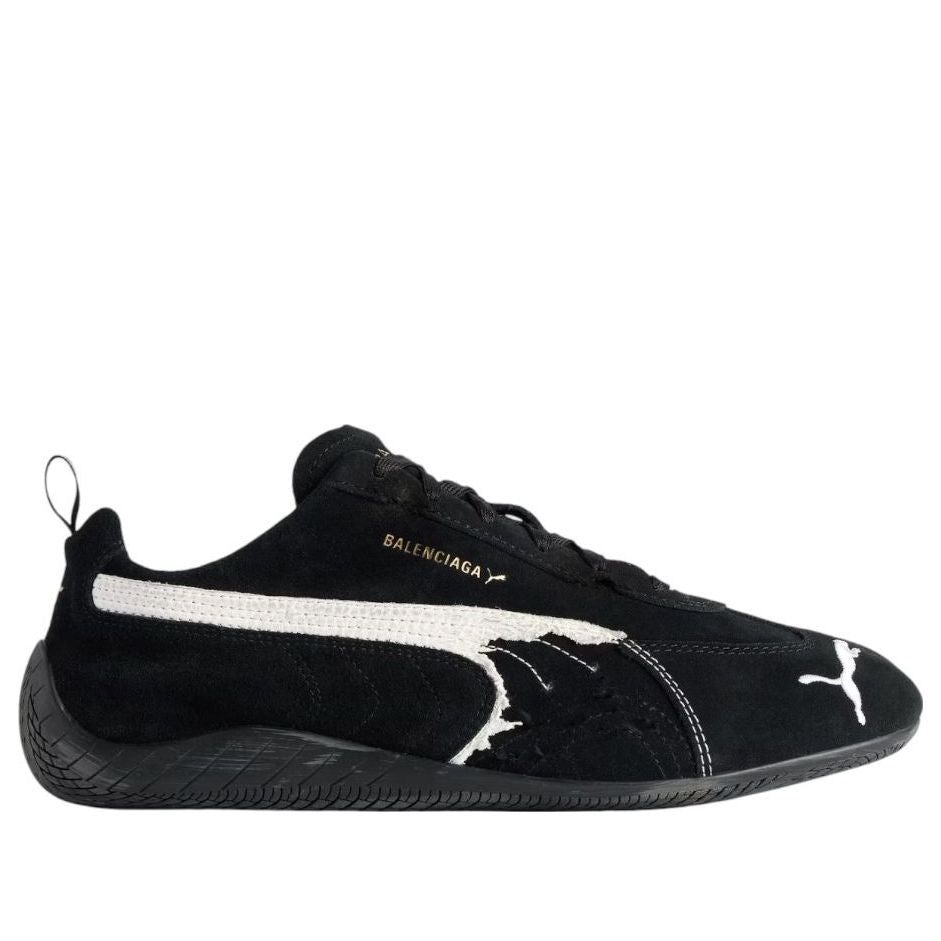 Balenciaga x Puma Speedcat Suede 'Distressed Black White' 847146WSDSD1090