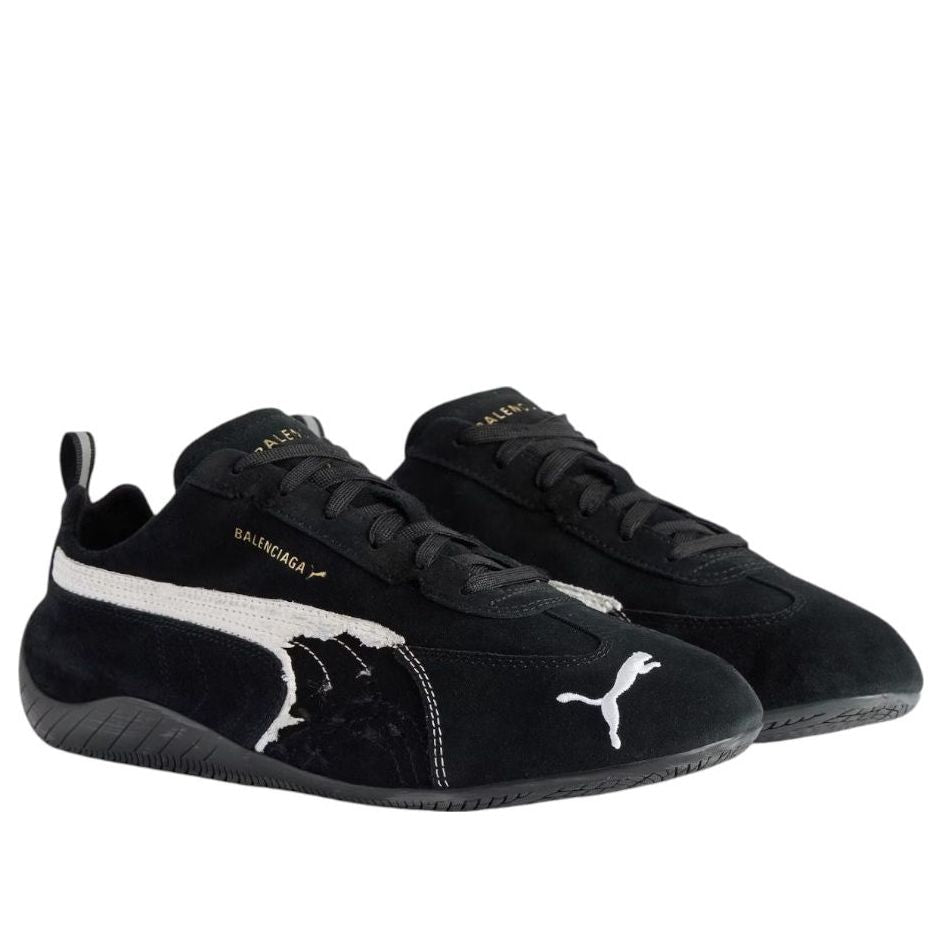 Balenciaga x Puma Speedcat Suede 'Distressed Black White' 847146WSDSD1090