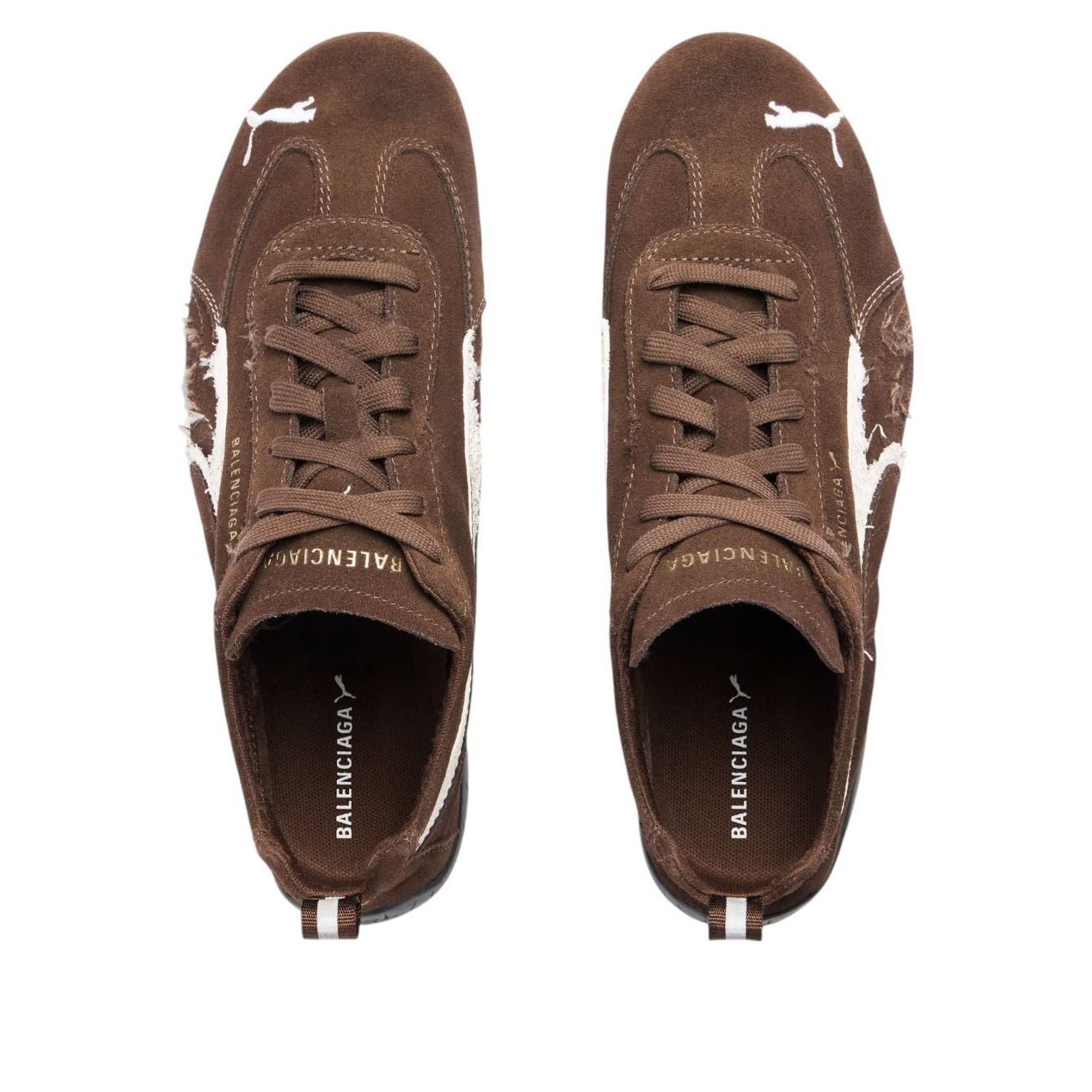 Balenciaga x Puma Speedcat Suede 'Distressed Brown White' 847146WSDSD2910