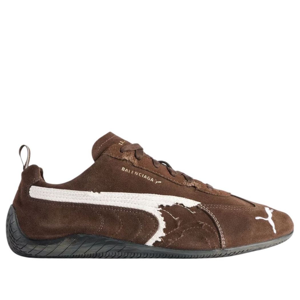 Balenciaga x Puma Speedcat Suede 'Distressed Brown White' 847146WSDSD2910