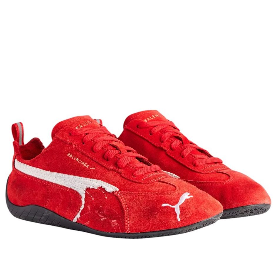 Balenciaga x Puma Speedcat Suede 'Distressed Red White' 847146WSDSD6910