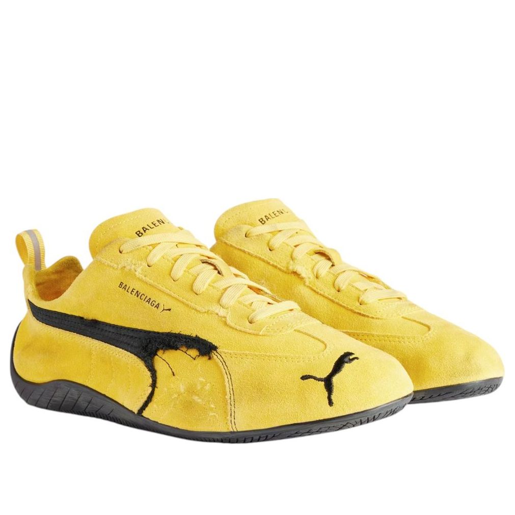 Balenciaga x Puma Speedcat Suede 'Distressed Yellow Black' 847146WSDSD7010