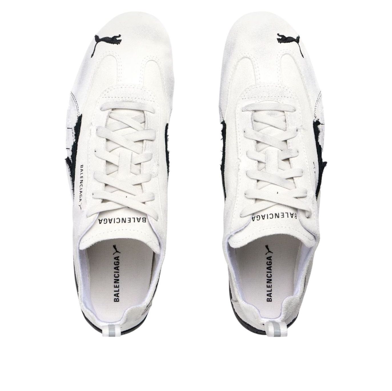 Balenciaga x Puma Speedcat Suede 'Distressed White Black' 847146WSDSD9010
