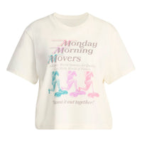 (WMNS) adidas x Les Mills Movers Graphic T-Shirt 'Off White' KS0086
