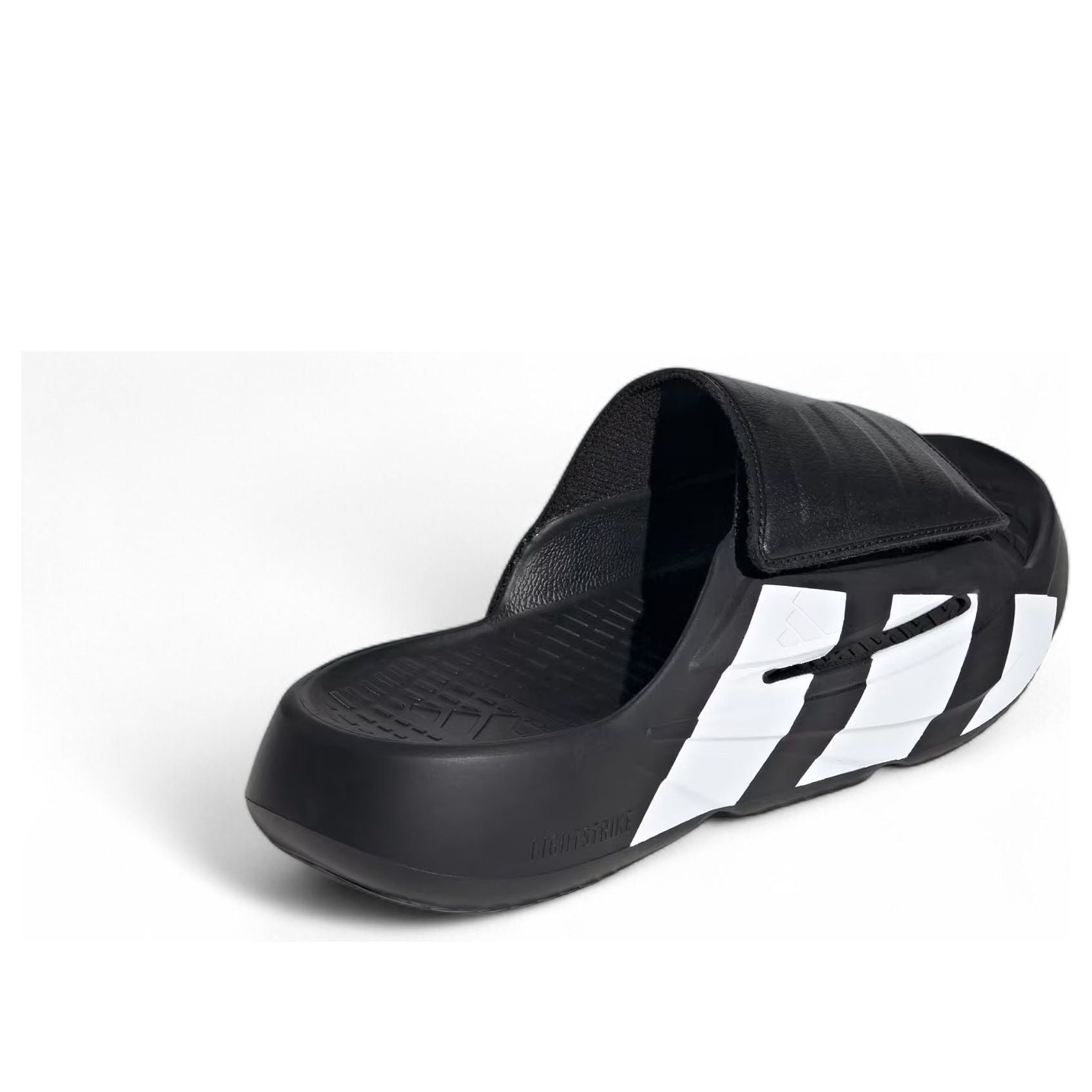 adidas Lightblaze Slides Asia Sizing 'Black White' JR1253