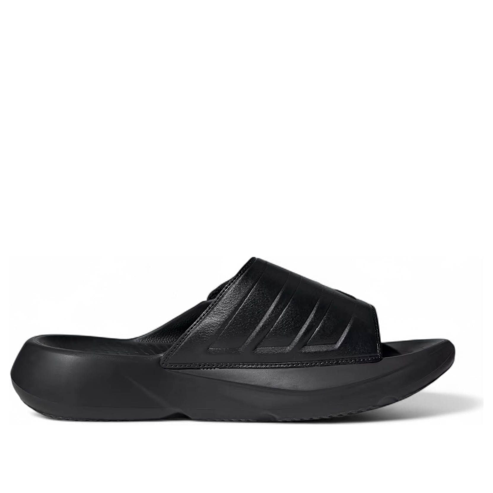 adidas Lightblaze Slides Asia Sizing 'Black White' JR1253