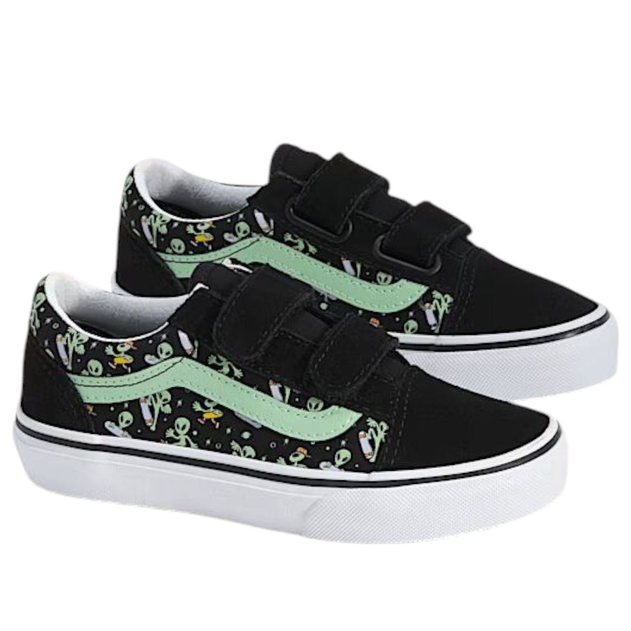 (PS) Vans Old Skool V 'Black Green' VN000CYAYJ7