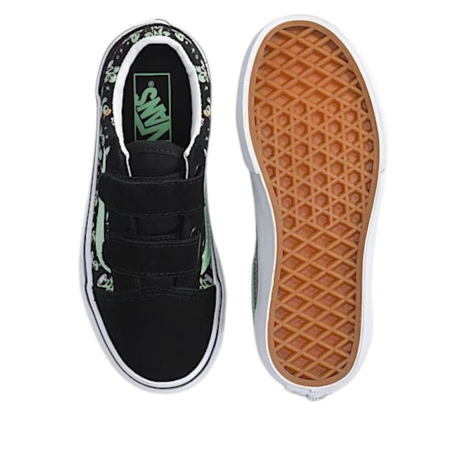 (PS) Vans Old Skool V 'Black Green' VN000CYAYJ7