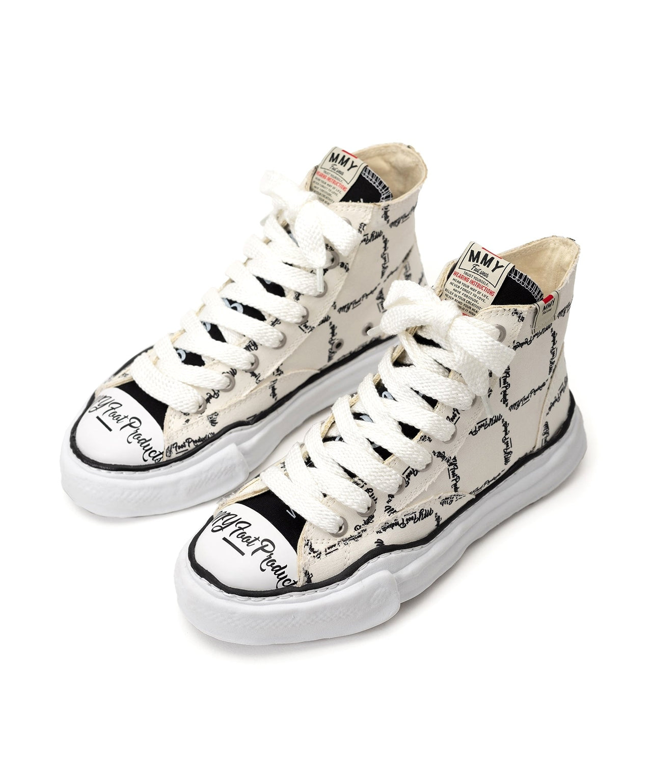 Maison MIHARA YASUHIRO PETERSON OG Sole MY Printed High-top Sneaker 'White' M04FW701-WHT