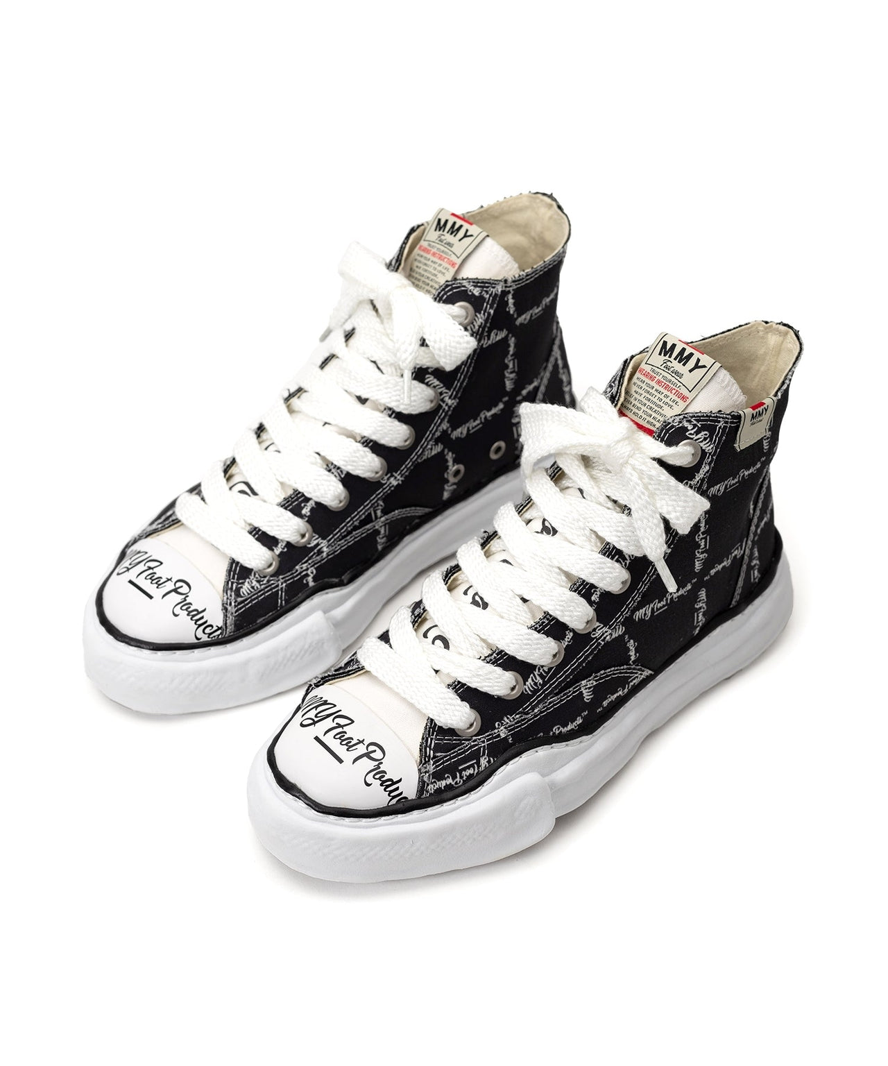 Maison MIHARA YASUHIRO PETERSON OG Sole MY Printed High-top Sneaker 'Black' M04FW701-BLK