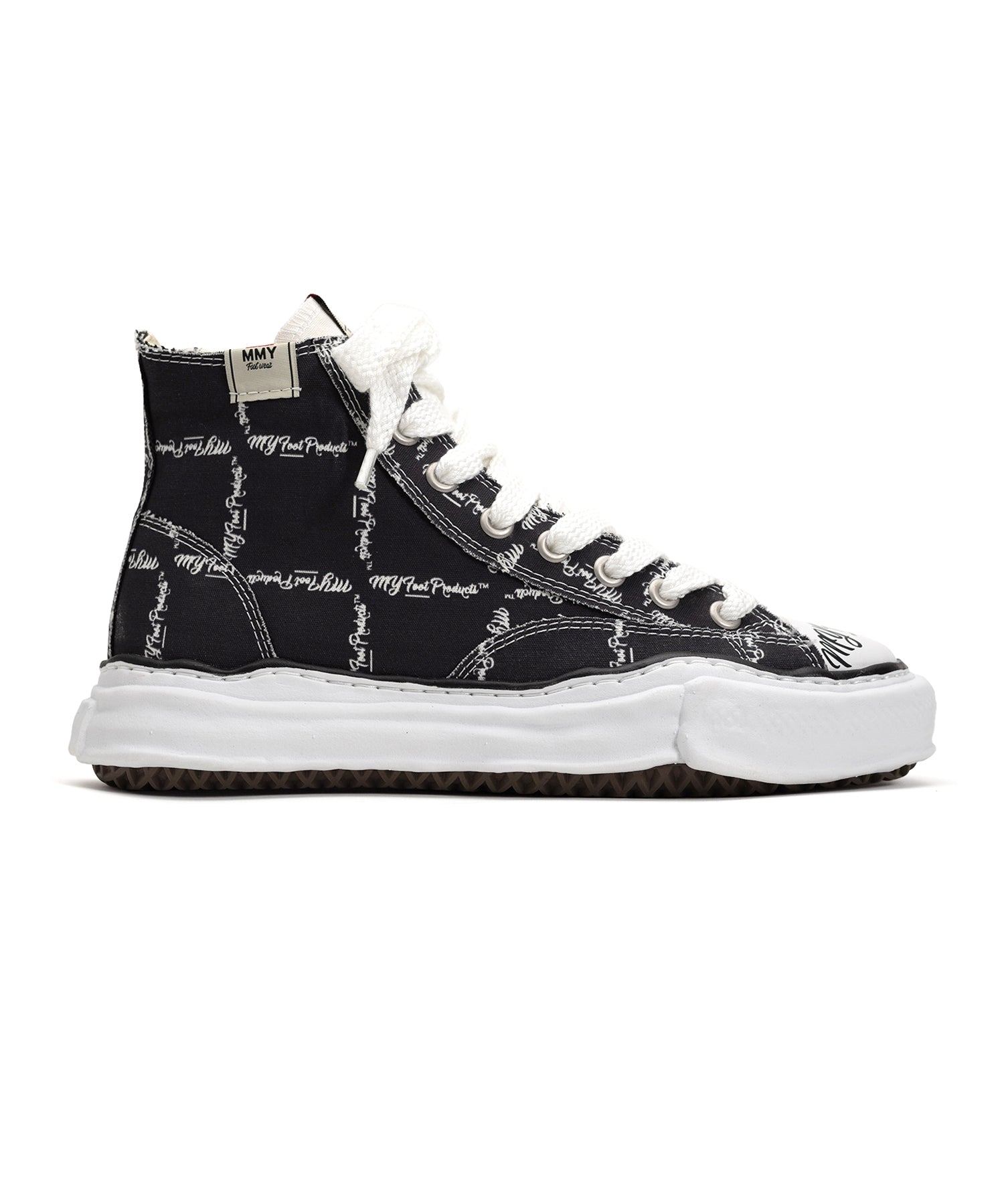 Maison MIHARA YASUHIRO PETERSON OG Sole MY Printed High-top Sneaker 'Black' M04FW701-BLK
