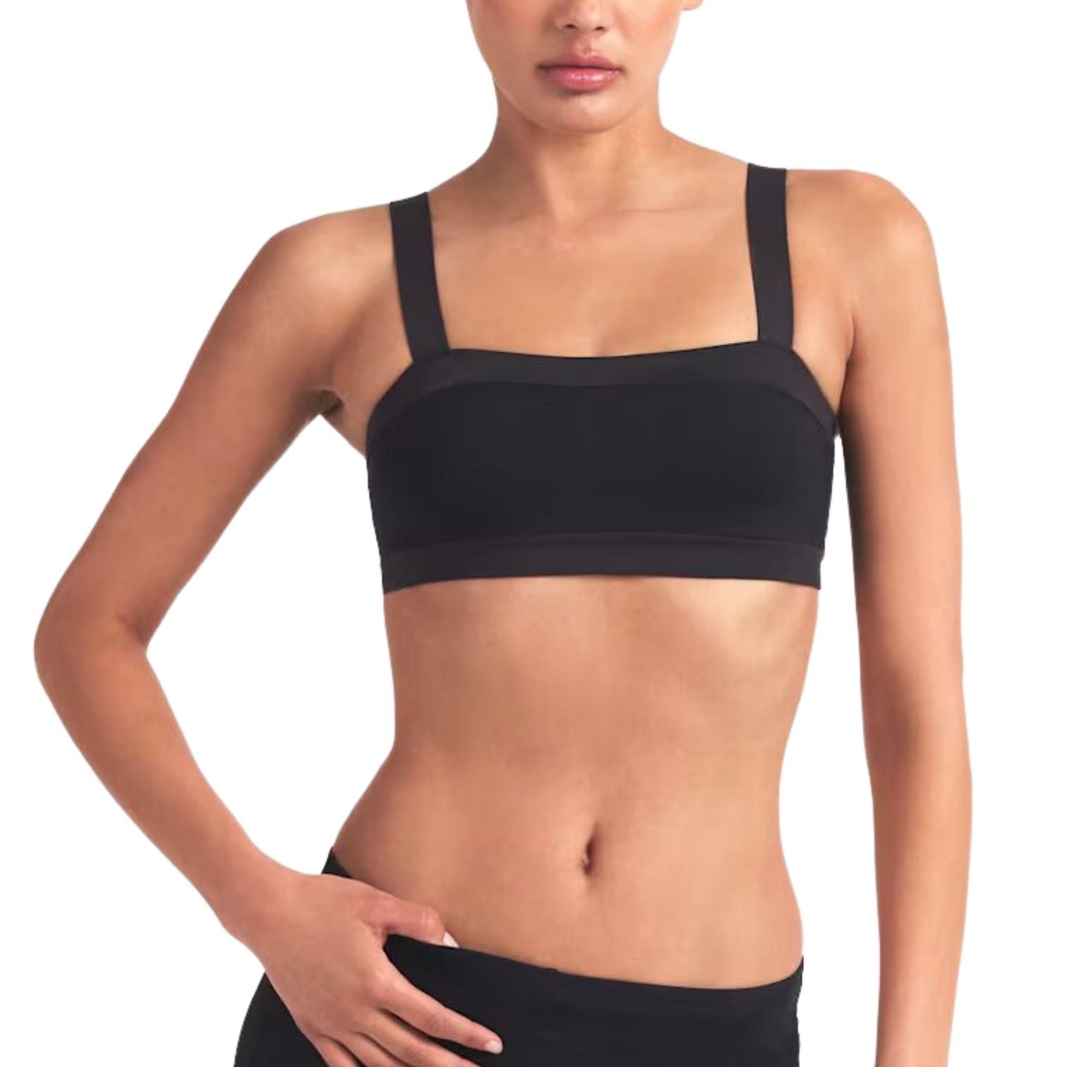 (WMNS) Nike x SKIMS Matte Shine Mix Straight-Neck Bra 'Obsidan Igneous' BABRA9710W-OIG