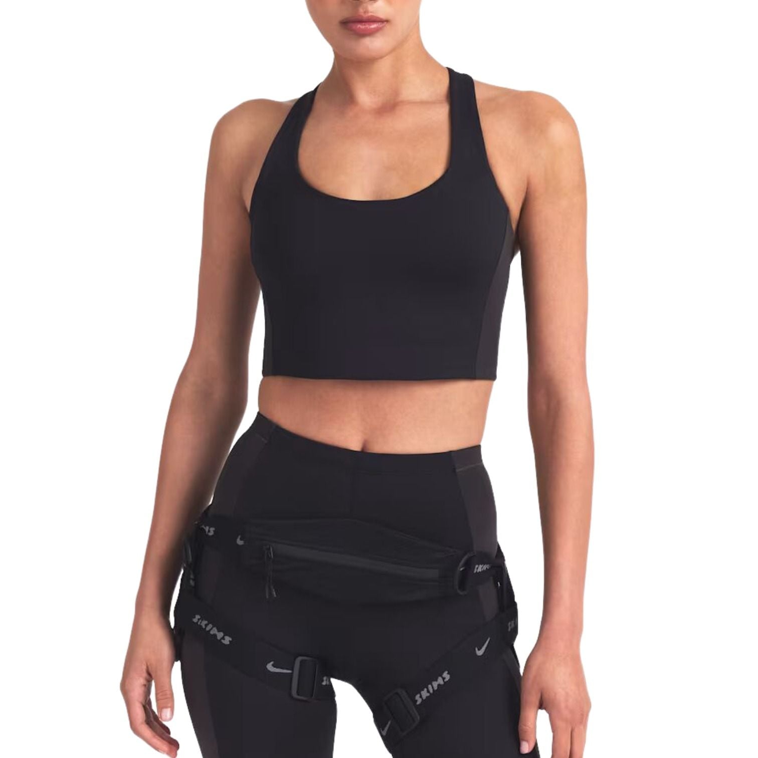 (WMNS) Nike x SKIMS Matte Shine Mix T-Back Bra 'Obsidan Igneous' BABRA9708W-OIG
