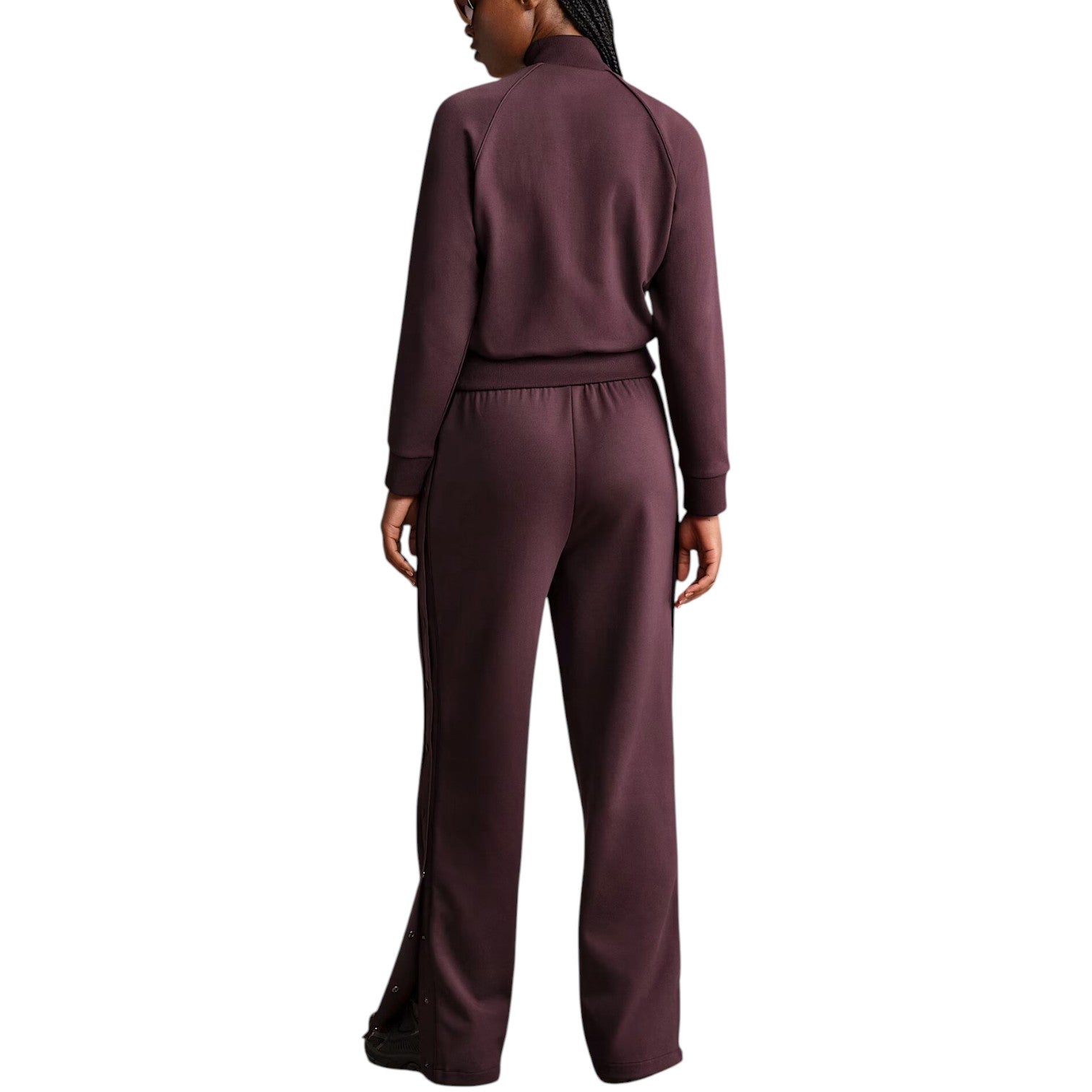 (WMNS) Nike x SKIMS Matte Tricot Side-Snap Pants 'Currant' BOWLG3533-CUR