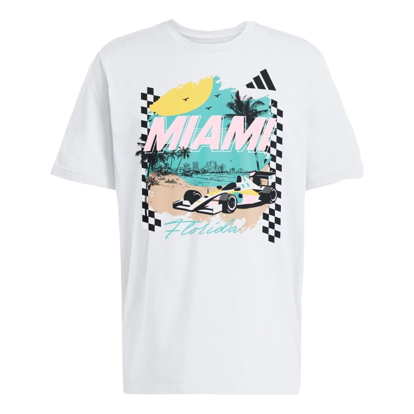 adidas Miami Race T-Shirt 'White' LG4656