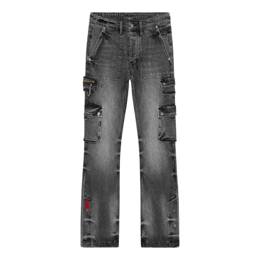 Ksubi x 999 Juice Wrld Cargo Jeans 'Washed Black' MJW23DJ001