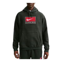 Nike Solo Swoosh Fleece Pullover Hoodie 'Black Spruce' IF1258-317