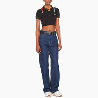 MIU MIU SS22 Polo Shirt Women's Black