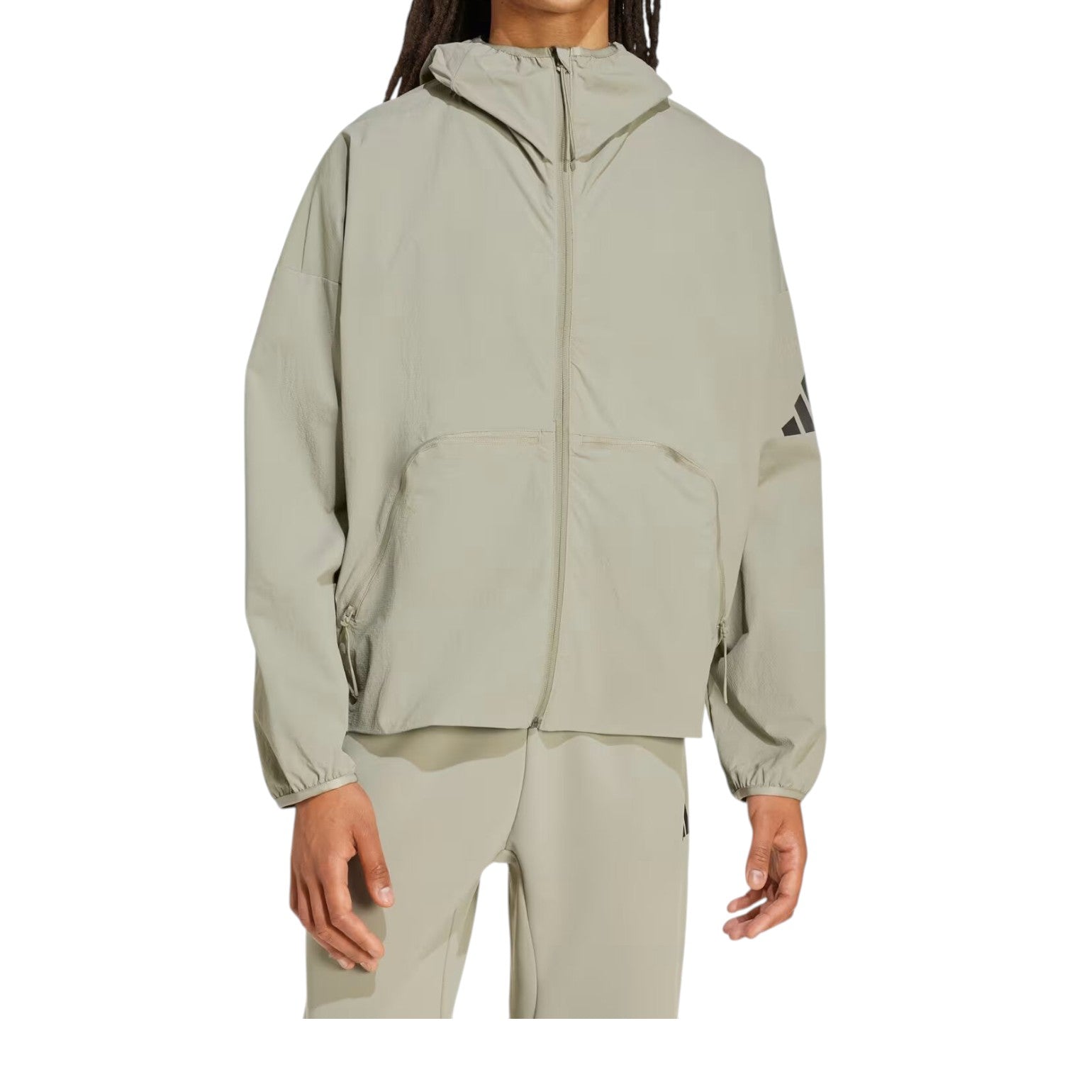 adidas Myshelter Loose-Fit Windbreaker 'Silver Pebble' JW3631