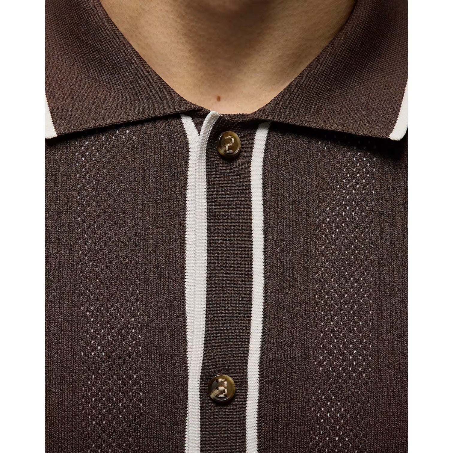 Air Jordan Sport Knit Button-Down Golf Top shirt 'Baroque Brown' HV1157-237