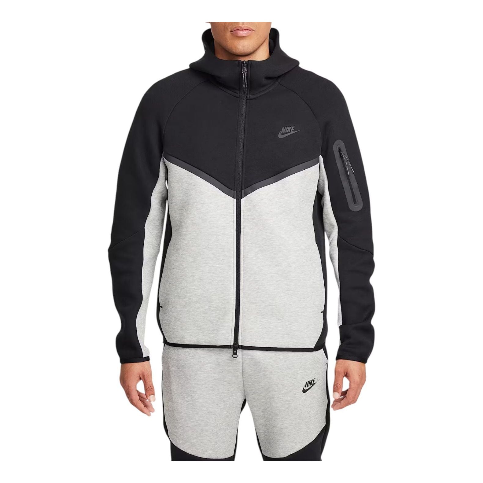 Nike Tech Fleece Windrunner Full-Zip Jacket 'Black Dark Grey Heather' HV0949-011