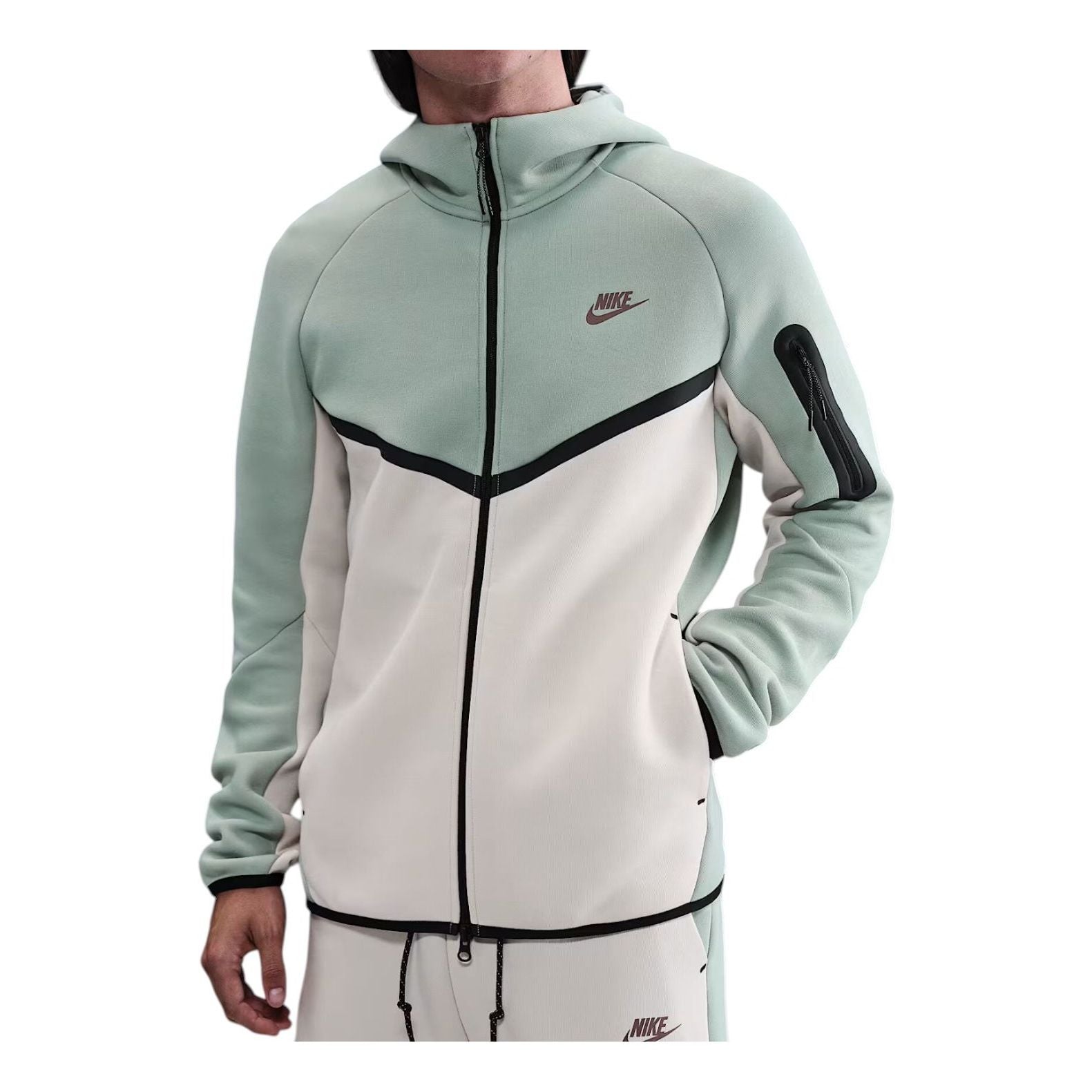 Nike Tech Fleece Windrunner Full-Zip Jacket Aisa Sizing 'Dusty Sage Light Orewood Brown' HV0949-020
