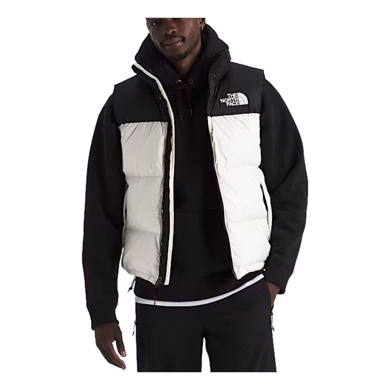 The North Face 1996 Retro Nuptse Vest 'White Dune TNF Black Recycled Down' NF0A3JQQGOM