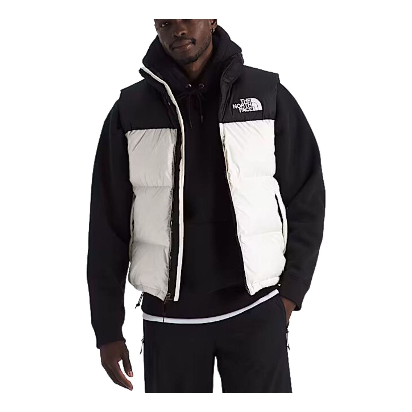 The North Face 1996 Retro Nuptse Vest 'White Dune TNF Black Recycled Down' NF0A3JQQGOM