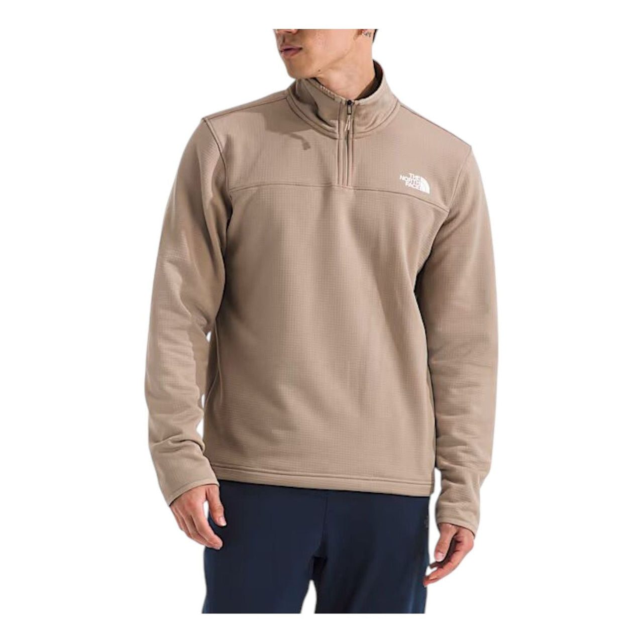 THE NORTH FACE Cedar Trail Grid Fleece ¼-Zip Jacket 'Mushroom Grey' NF0A8AZEBOX