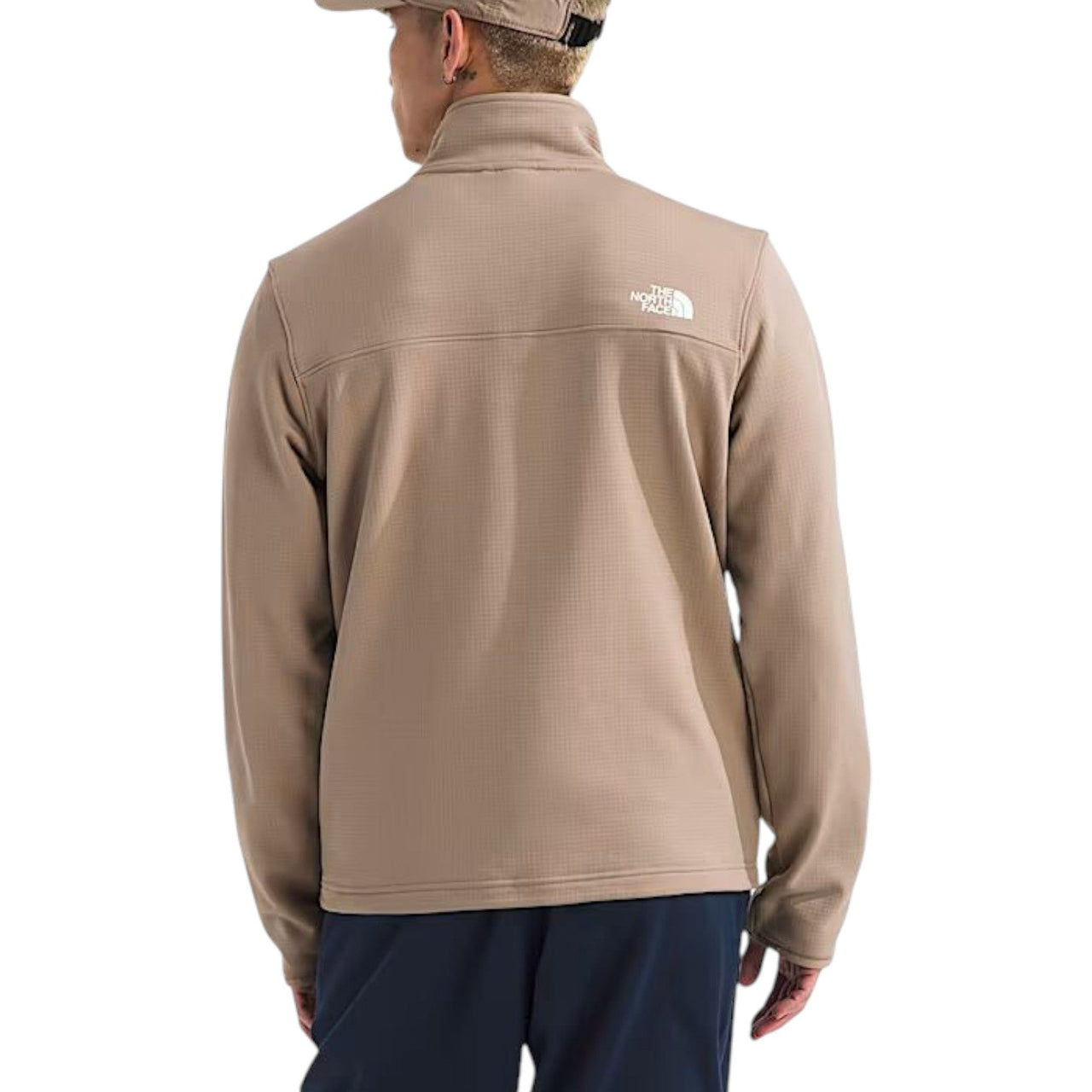 THE NORTH FACE Cedar Trail Grid Fleece ¼-Zip Jacket 'Mushroom Grey' NF0A8AZEBOX