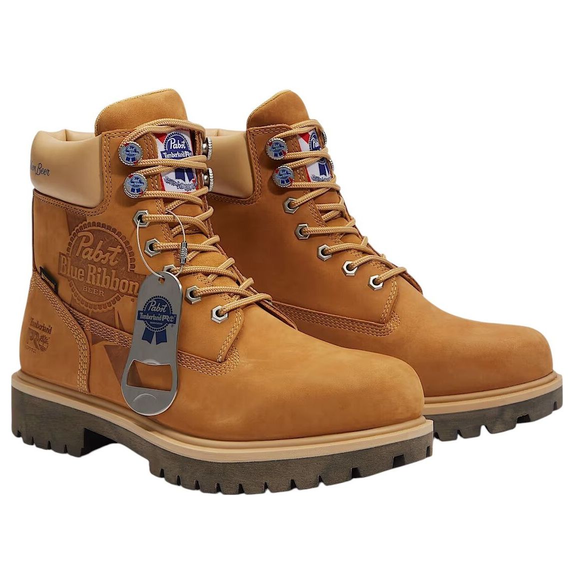 Timberland PRO x Pabst Blue Ribbon 6 Inch Soft Toe Work Boot 'Wheat Nubuck' TB0A6413-EYJ